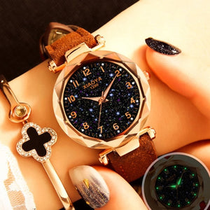 Dropshipping Starry Sky Women Bracelet Wrist Watch For Female Clock Relogio Feminino 2019 zegarek damski Luminous Hands Watches