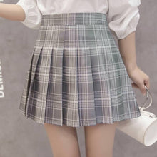 Load image into Gallery viewer, XS-3XL Women Skirt Preppy Style High Waist Chic Stitching Skirts Summer Student Pleated Skirt Women Cute Sweet Girls Dance Skirt