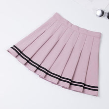 Load image into Gallery viewer, XS-3XL Women Skirt Preppy Style High Waist Chic Stitching Skirts Summer Student Pleated Skirt Women Cute Sweet Girls Dance Skirt