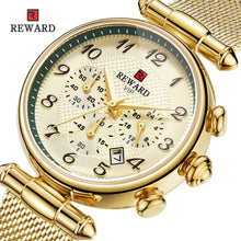 Load image into Gallery viewer, Top Brand REWARD Women&#39;s Fashion Quartz Watches Waterproof Casual Chronograph Ladies Dress Woman Gift Watch Relogio Feminino