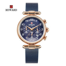 Load image into Gallery viewer, Top Brand REWARD Women&#39;s Fashion Quartz Watches Waterproof Casual Chronograph Ladies Dress Woman Gift Watch Relogio Feminino