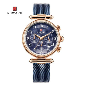 Top Brand REWARD Women's Fashion Quartz Watches Waterproof Casual Chronograph Ladies Dress Woman Gift Watch Relogio Feminino