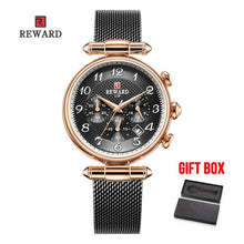 Load image into Gallery viewer, Top Brand REWARD Women&#39;s Fashion Quartz Watches Waterproof Casual Chronograph Ladies Dress Woman Gift Watch Relogio Feminino