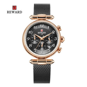 Top Brand REWARD Women's Fashion Quartz Watches Waterproof Casual Chronograph Ladies Dress Woman Gift Watch Relogio Feminino