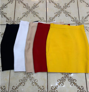 Wholesale Free Shipping Candy Color Sexy Mini Bandage Skirt 2019 Designer Pencil Skirt Faldas 43cm