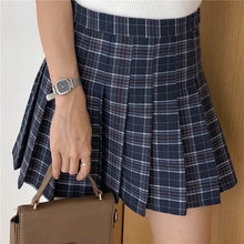 Load image into Gallery viewer, XS-3XL Women Skirt Preppy Style High Waist Chic Stitching Skirts Summer Student Pleated Skirt Women Cute Sweet Girls Dance Skirt