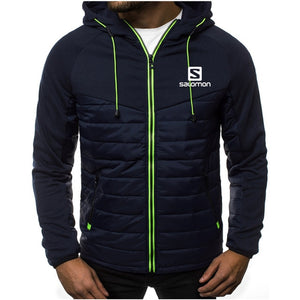 New Casual Hoody Spliced Jacket Salomon Printed Men Hoodies Sweatshirts Fashion Coat Hooded Cardigan Plus Fleece Clothes