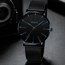 Load image into Gallery viewer, Watch Men Mesh Stainless Steel Business Men Watches Quartz Wristwatch Band Simple Wrist Watch Male Clock relogio masculino