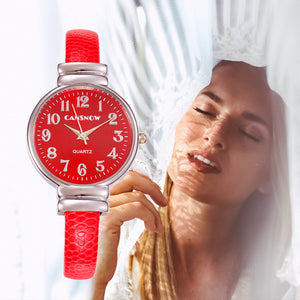 Luxury Ladies Brand Bracelet Women Watches Fashion Red Leather Quartz Clock Wristwatch Jewelry Accessories horloges vrouwen 시계