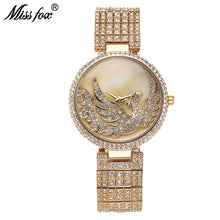 Load image into Gallery viewer, Miss Fox Phoenix Luxury Watch Women Rhinestone Waterproof Relojes Mujer 2017 Female Top Brand Sobretudo Feminino Golden Clock