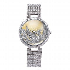 Miss Fox Phoenix Luxury Watch Women Rhinestone Waterproof Relojes Mujer 2017 Female Top Brand Sobretudo Feminino Golden Clock