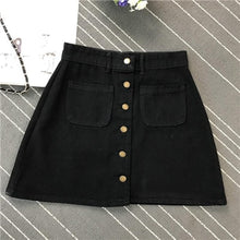 Load image into Gallery viewer, Denim Skirt Spring Summer Women Short A-line Buttom Skirts High Waist Slim Pocket Clothes For Female Causal Summer Women Skirt