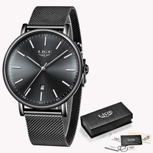 Load image into Gallery viewer, LIGE Womens Watches Top Brand Luxury Waterproof Watch Fashion Ladies Stainless Steel Ultra-Thin Casual Wristwatch Quartz Clock