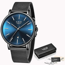 Load image into Gallery viewer, LIGE Womens Watches Top Brand Luxury Waterproof Watch Fashion Ladies Stainless Steel Ultra-Thin Casual Wristwatch Quartz Clock