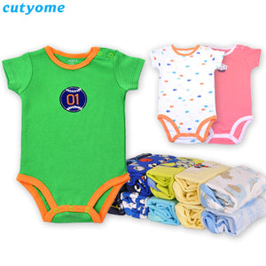 Infant Newborn Baby Boys Girls Unisex Cartoon Bodysuits Cotton Short Sleeve Bebes Jumpsuits Summer Clothes Kids Playsuit Sunsuit