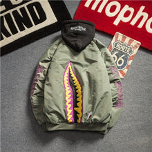 Load image into Gallery viewer, NEW MA-1 bomber jacket men women letter Hip Hop shark pilot motorcycle jacket male autumn 2019