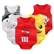 Load image into Gallery viewer, Newborn Baby Boys Girls Cartoon Cotton Bodysuit Infant Baby Bag Fart Sleeveless Vest Jumpsuit Summer Thin Penguin Pajamas Outfit