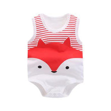 Load image into Gallery viewer, Newborn Baby Boys Girls Cartoon Cotton Bodysuit Infant Baby Bag Fart Sleeveless Vest Jumpsuit Summer Thin Penguin Pajamas Outfit