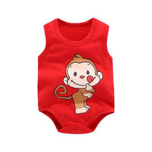 Load image into Gallery viewer, Newborn Baby Boys Girls Cartoon Cotton Bodysuit Infant Baby Bag Fart Sleeveless Vest Jumpsuit Summer Thin Penguin Pajamas Outfit