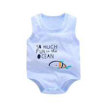 Load image into Gallery viewer, Newborn Baby Boys Girls Cartoon Cotton Bodysuit Infant Baby Bag Fart Sleeveless Vest Jumpsuit Summer Thin Penguin Pajamas Outfit