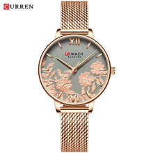 Load image into Gallery viewer, CURREN Women Watches Top Brand Luxury Stainless Steel Strap Wristwatch for Women Rose Clock Stylish Quartz Ladies Watch