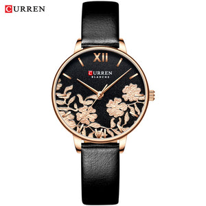 CURREN Women Watches Top Brand Luxury Stainless Steel Strap Wristwatch for Women Rose Clock Stylish Quartz Ladies Watch