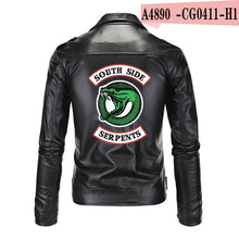 Load image into Gallery viewer, Cool Southside Riverdale Turn-down collar Leather Jackets Serpents Men Riverdale Streetwear Leather Brand south side serpents