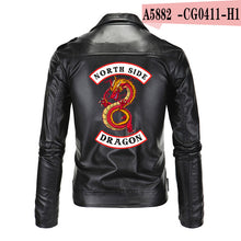 Load image into Gallery viewer, Cool Southside Riverdale Turn-down collar Leather Jackets Serpents Men Riverdale Streetwear Leather Brand south side serpents